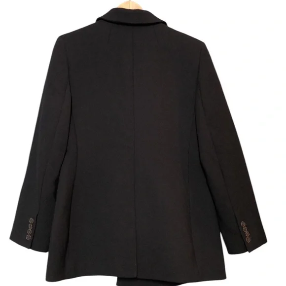 J. Crew evening blazer jacket in Italian double cloth wool blend black size 8